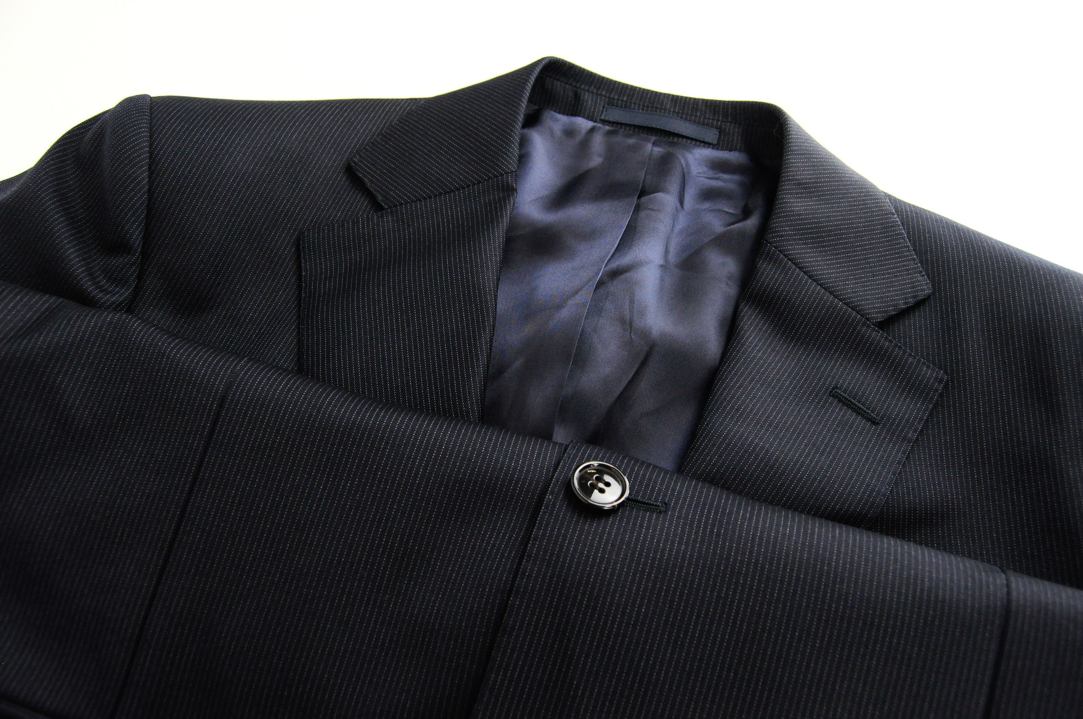 Suitsupply NAPOLI UK40L Wool Super110 Striped Navy Blazer 56077 Size 40L - 4 Thumbnail