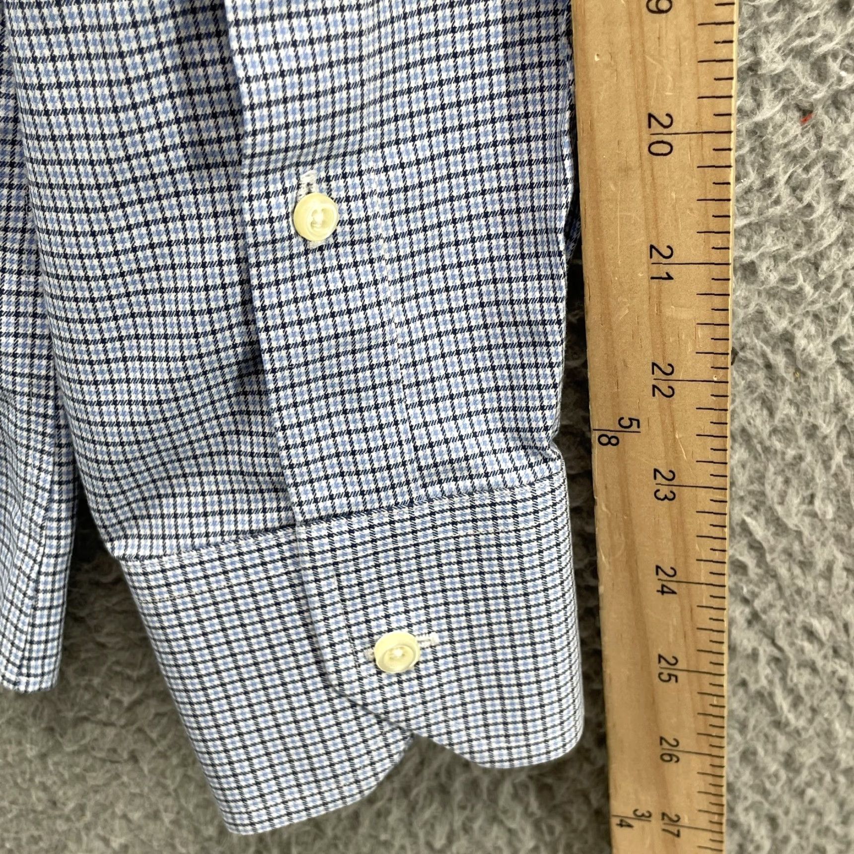 Brooks Brothers Brooks Brothers Dress Shirt Men 16-35 Blue Plaid Non-Iron Preppy Corpcore Career Shirt Size 42R - 7 Thumbnail