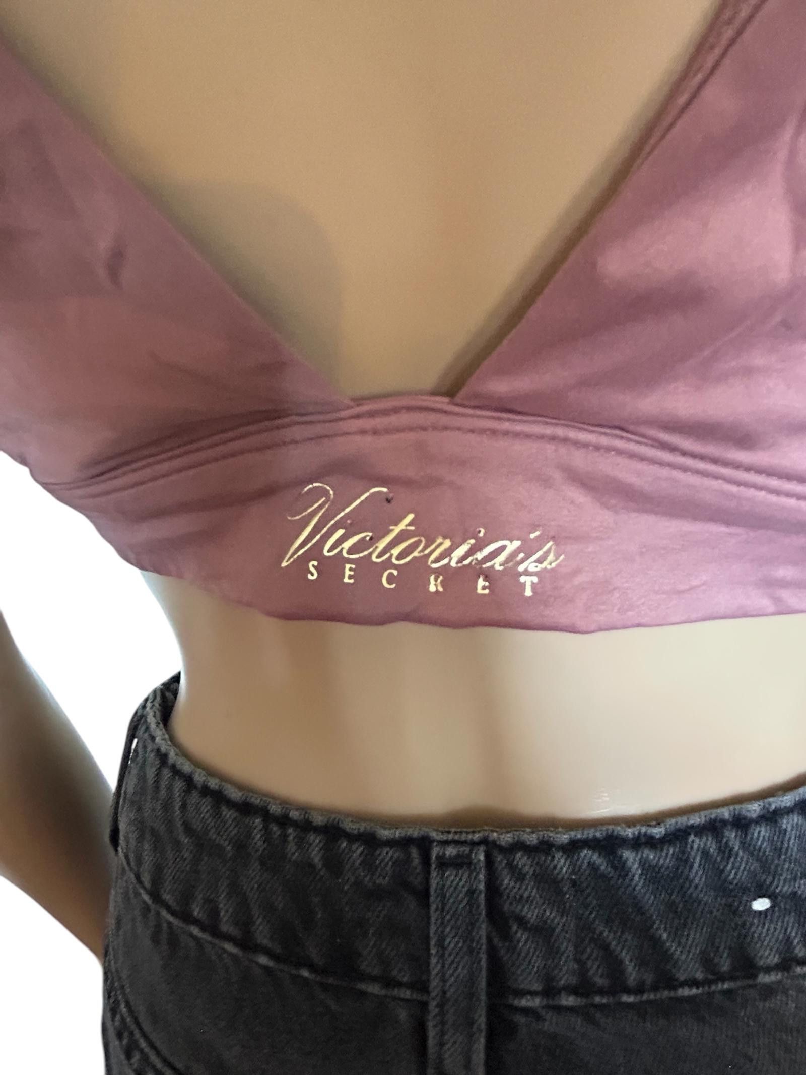 Designer Victoria's Secret Blush Pink Cropped Bra Size XL / US 12-14 / IT 48-50 - 5 Thumbnail