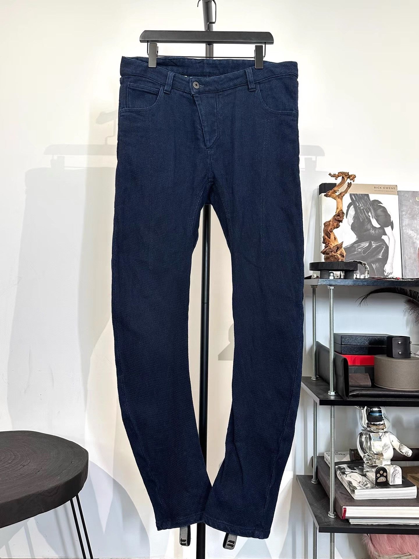 11 By Boris Bidjan Saberi BBS P1 Linen Denim Curved Trousers K35 Size US 37 - 1 Thumbnail