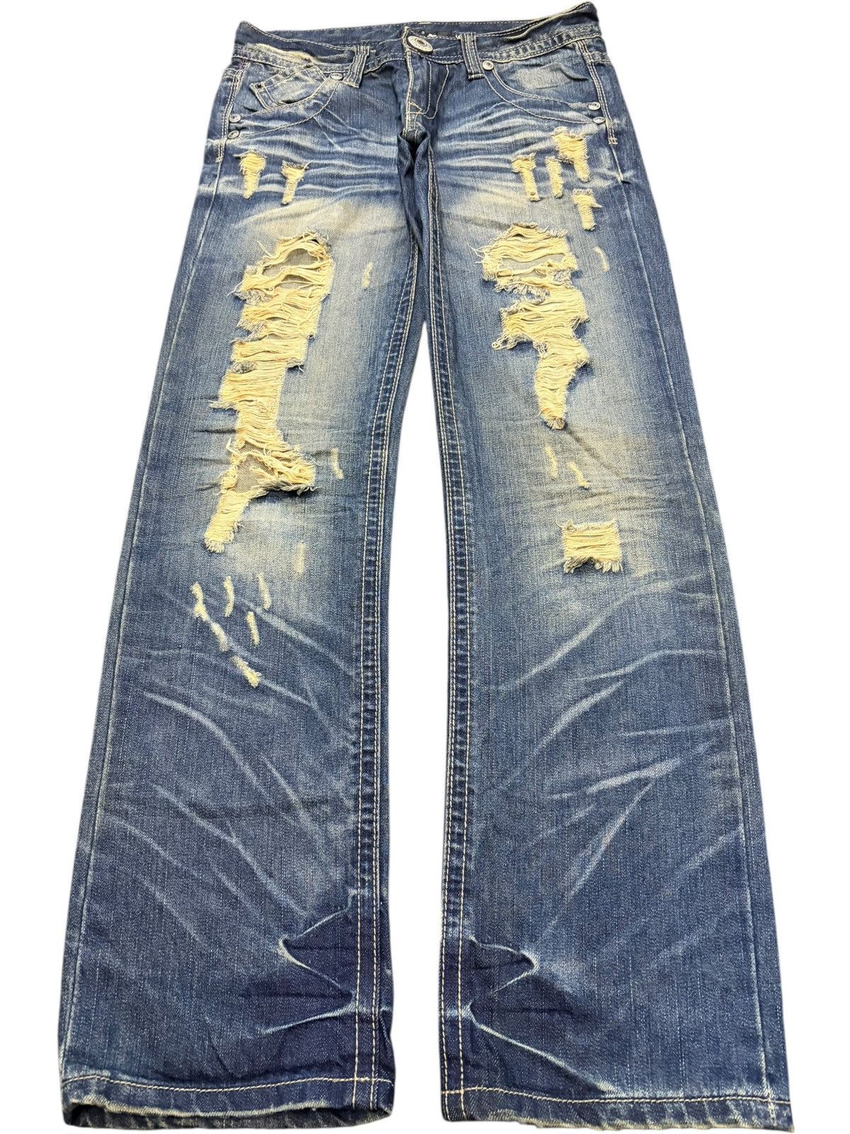Ksubi Vintage Japanese Brand Rusty Mud Wash Distressed Jeans Size 29" - 1 Thumbnail