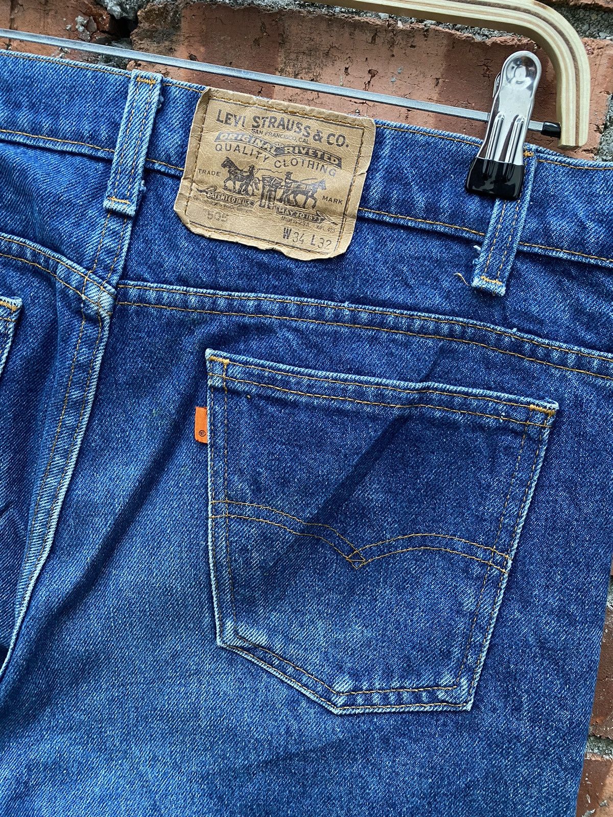 Levi's × Levi's Vintage Clothing × Vintage size 34x30 vintage levi's 505 orange tab made in USA Size US 34 / EU 50 - 4 Thumbnail