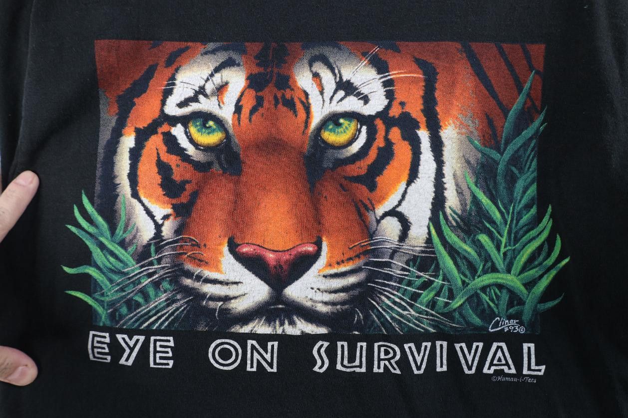 Vintage Vintage 90s Streetwear Tiger Survival Long Sleeve T-Shirt Size M / US 6-8 / IT 42-44 - 4 Thumbnail