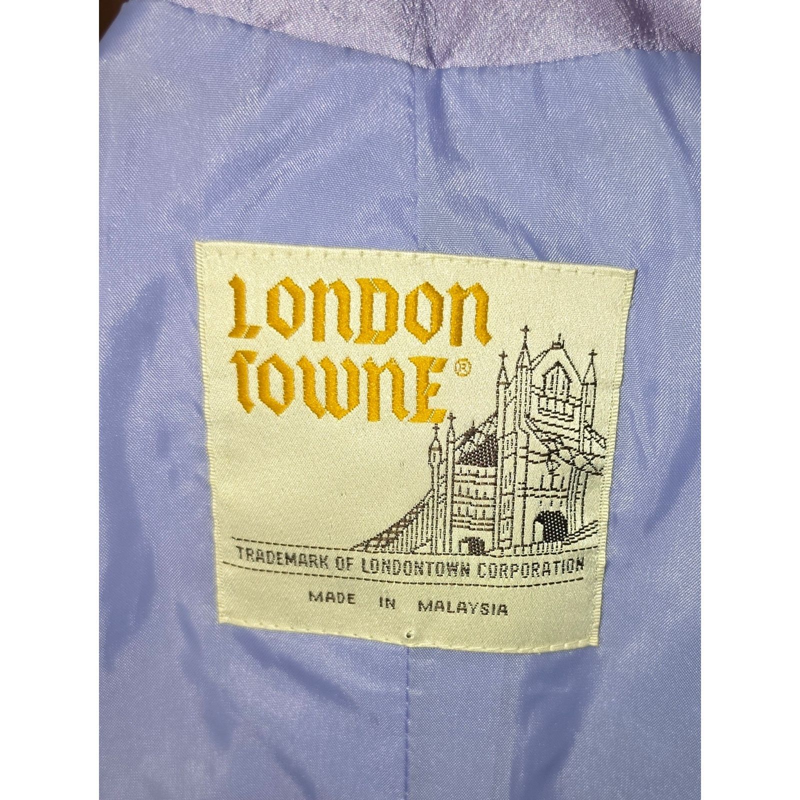 London Fog London Towne Purple Double Breasted Belted Trench Coat 4 Reg Size S / US 4 / IT 40 - 5 Thumbnail