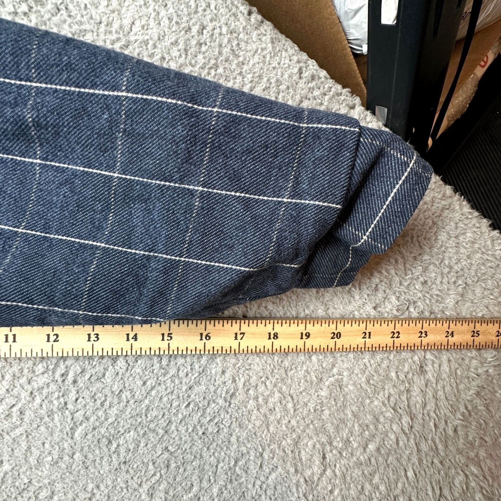 Vintage VINTAGE Codet Flannel Pearl Snap Plaid Quilt Lined Long Sleeve Shirt Men XL Navy Blue Size US XL / EU 56 / 4 - 5 Thumbnail