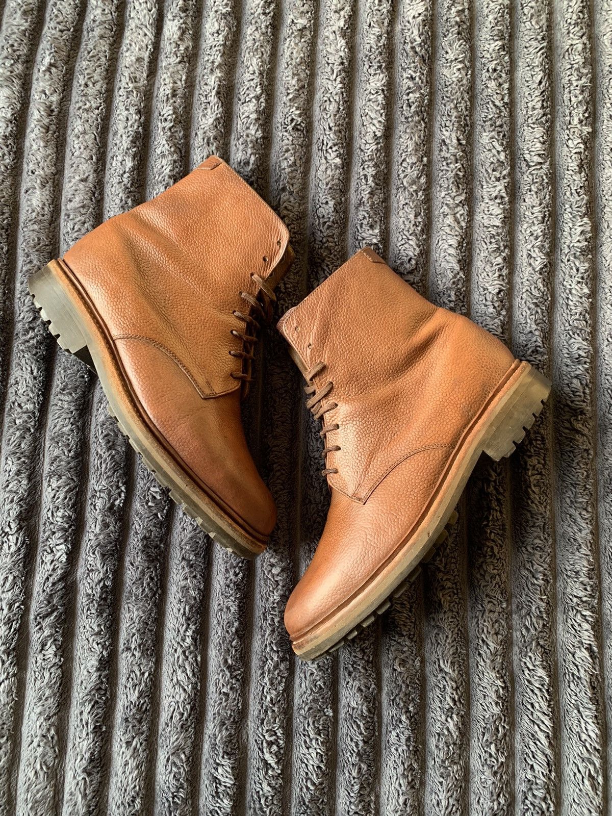 image of Churchs x Grenson Leather Brown Boots Goodyear Trickers Boots, Men's (Size 7)