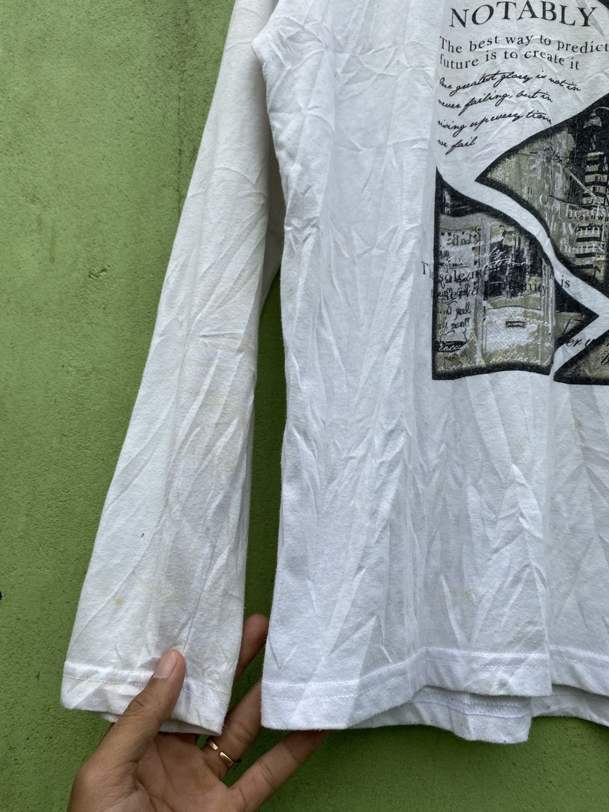semanticdesign Semanticdesign Long Sleeve Modern Geometric Newspaper Tee Size US L / EU 52-54 / 3 - 5 Thumbnail