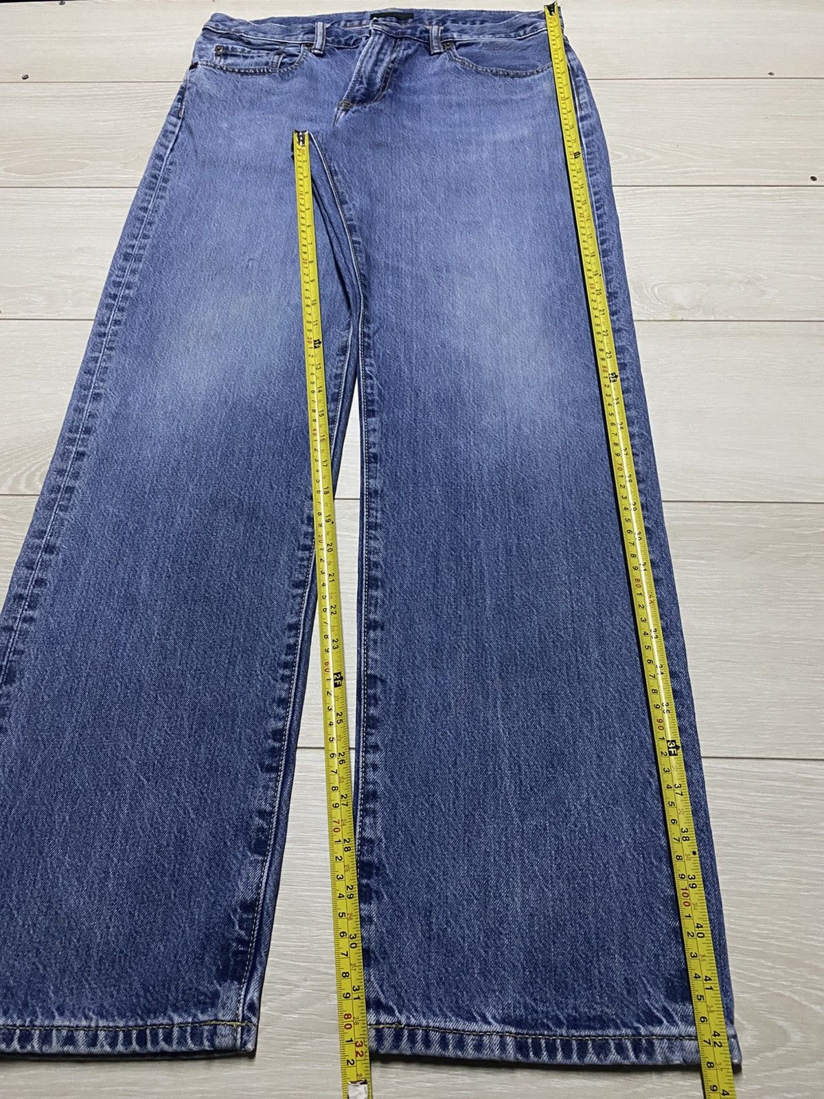 Uniqlo Vintage Japanese Brand Uniqlo Blue Wash Straight loose Jeans Size US 33 - 12 Thumbnail