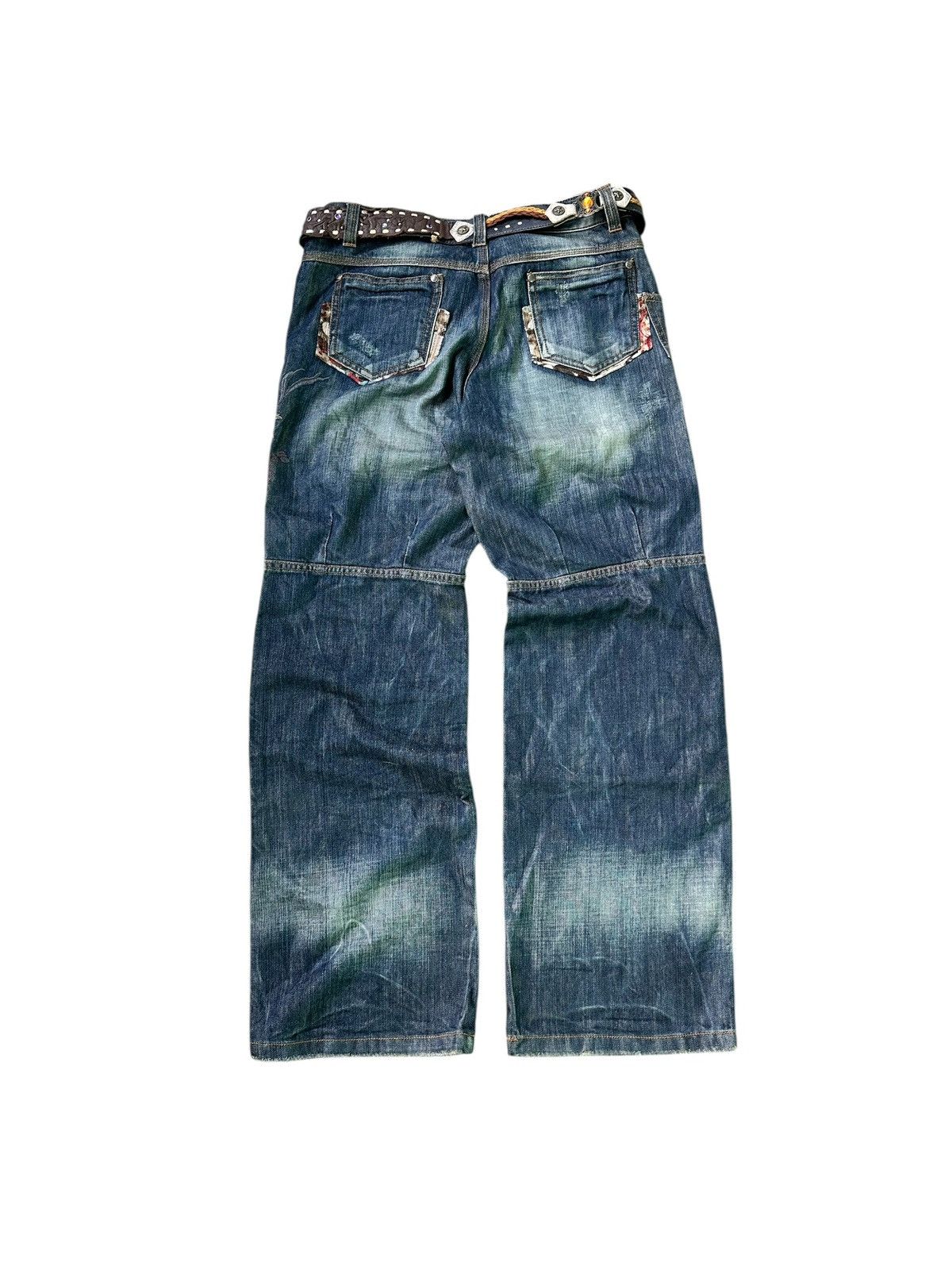 Unowned Syndrome Jeans Flare Pants Size 32" / US 10 / IT 46 - 2 Thumbnail