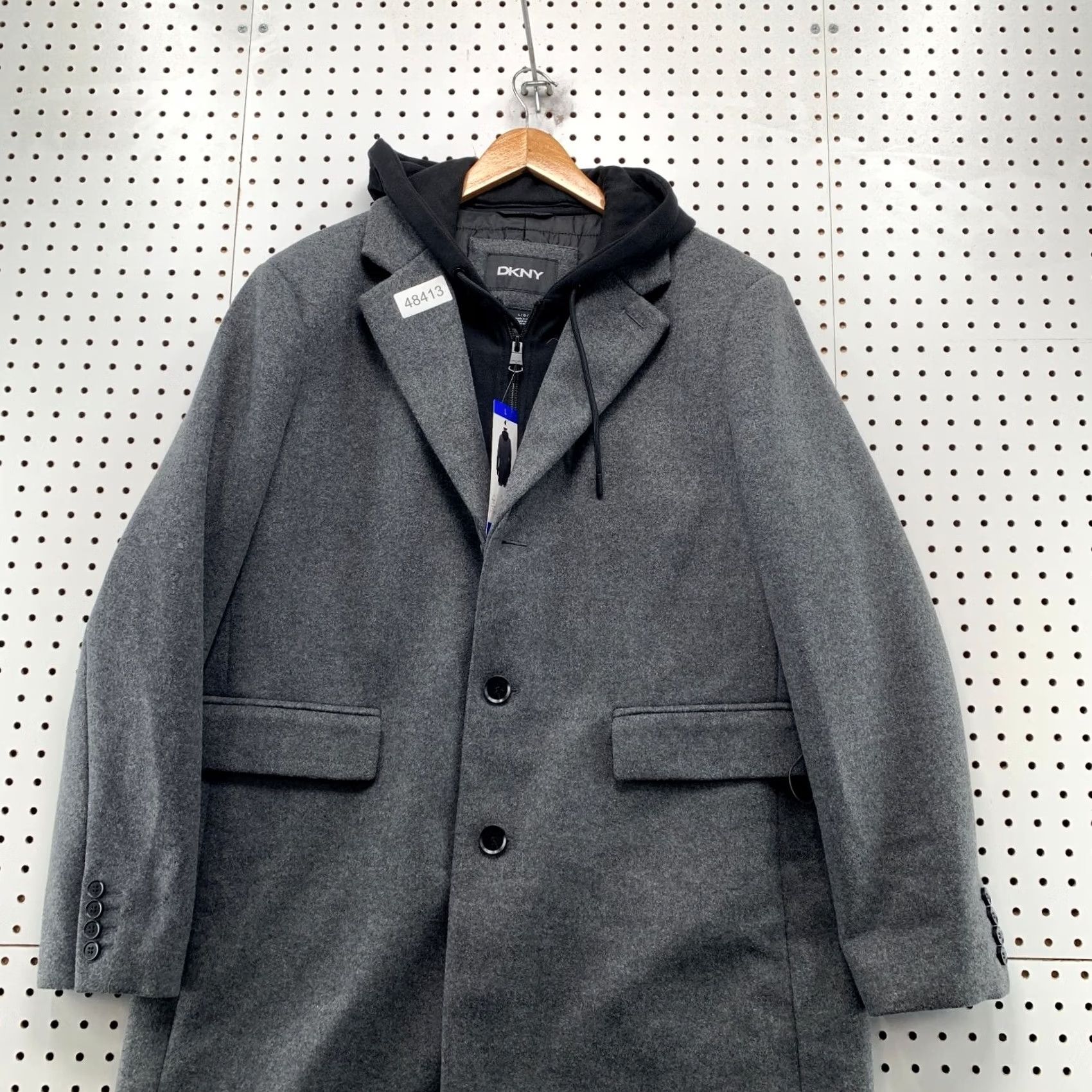 DKNY DKNY Coat Mens L Grey Faux Wool Removable Hooded Liner NWT Coat Mens L Grey Faux Wool Hooded Liner NWT Size US L / EU 52-54 / 3 - 5 Thumbnail
