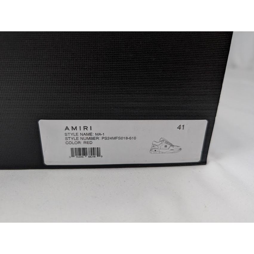 Amiri o1rshd1 MA-1 Low-Top Sneakers in White/ Red Size US 8 / EU 41 - 22 Thumbnail