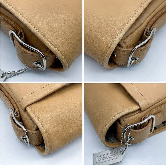 Coach Coach Cowhide Leather Crossbody Messenger Bag in Tan Size ONE SIZE - 6 Thumbnail