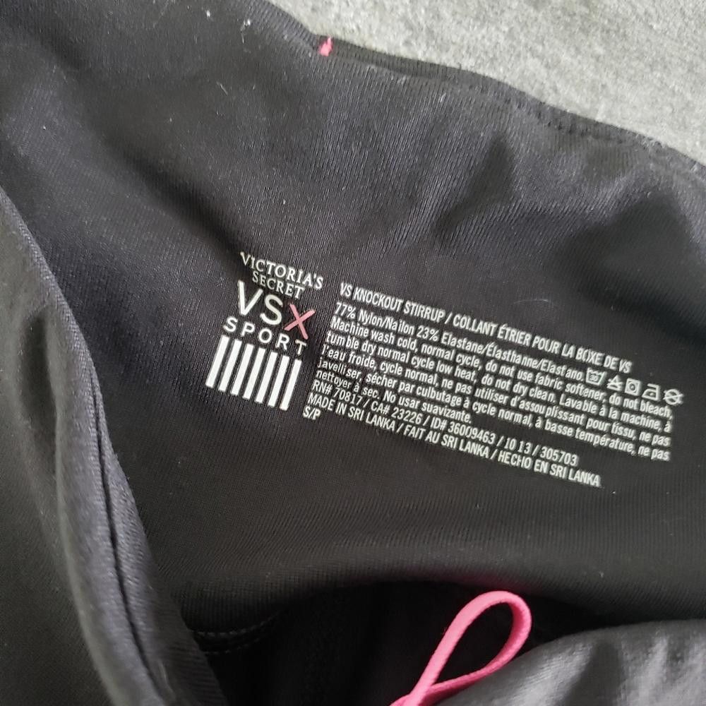 Designer Black High Waisted VS Knockout Stirrup Legging Size 28" / US 6 / IT 42 - 4 Thumbnail