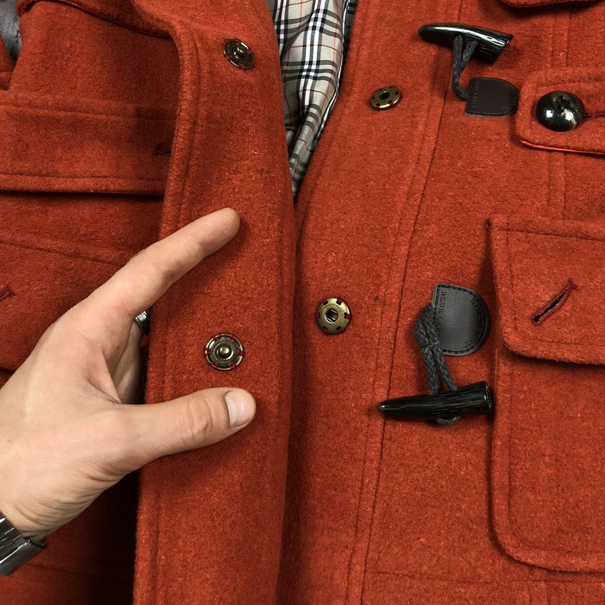 Burberry Vintage 90s Burberry Blue Label Japan Duffle Coat Nova Check Size S / US 4 / IT 40 - 10 Thumbnail