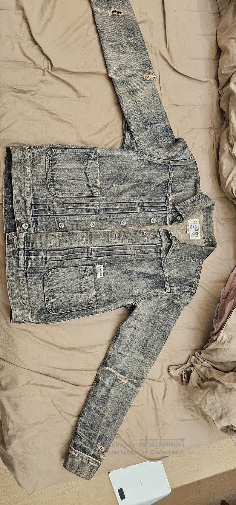 Neighborhood Neighborhood Washed Distressed Destroyed Denim Jacket Size US M / EU 48-50 / 2 - 2 Thumbnail