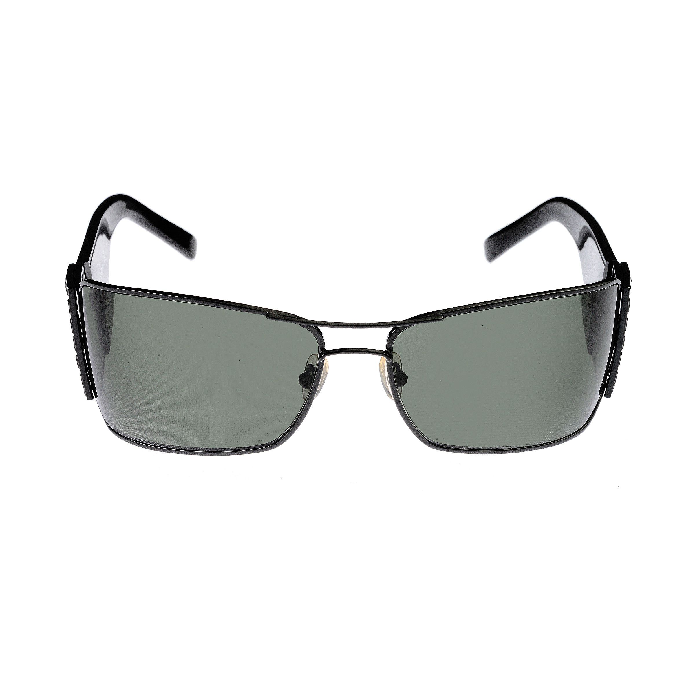 Max Mara '00s Black Big Logo Oversized Sunglasses