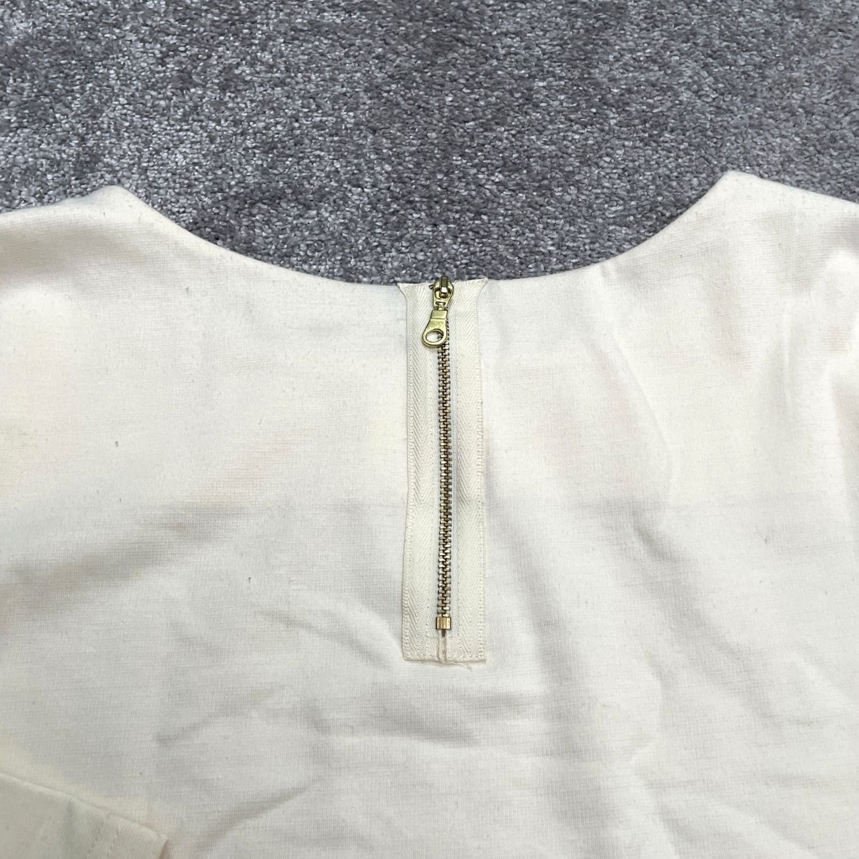 H&M H&M Long Maxi Shift Dress Womens Small Ivory Solid Long Sleeve Round Neck Work Size S / US 4 / IT 40 - 3 Thumbnail