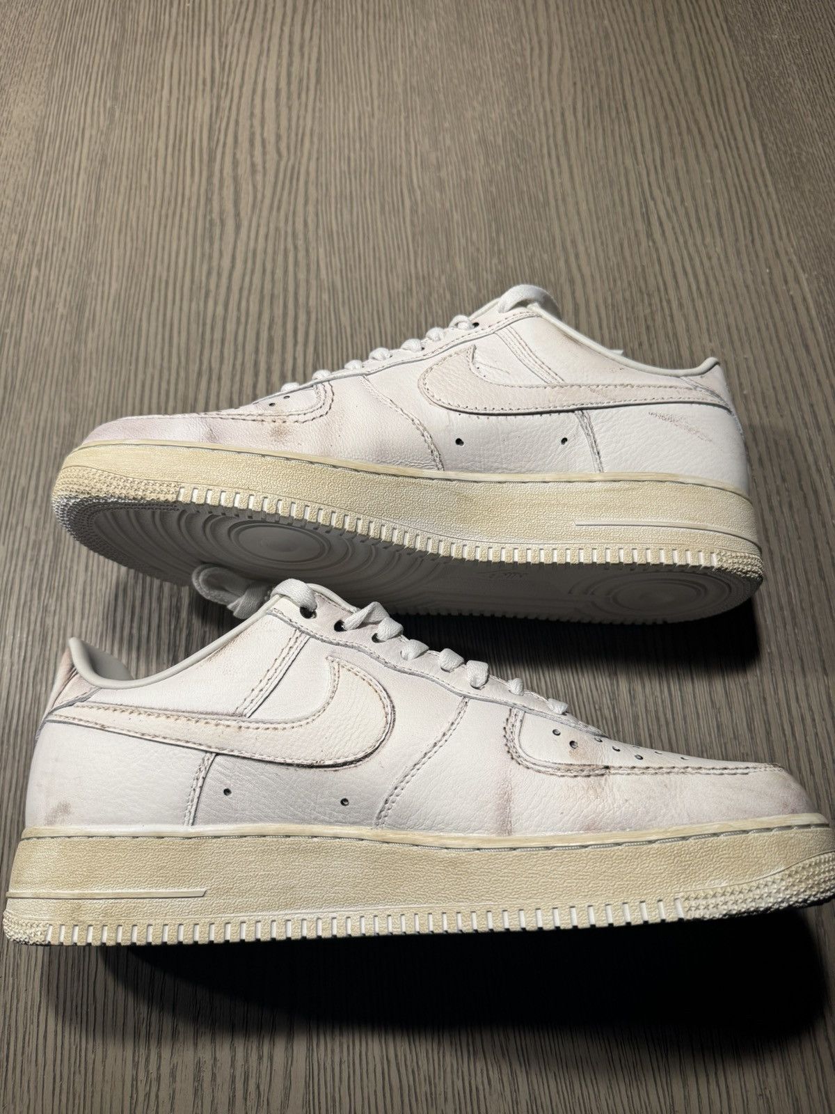 Nike Nike Air Force 1 Low .SWOOSH Dirty Triple White Size US 12 / EU 45 - 2 Thumbnail