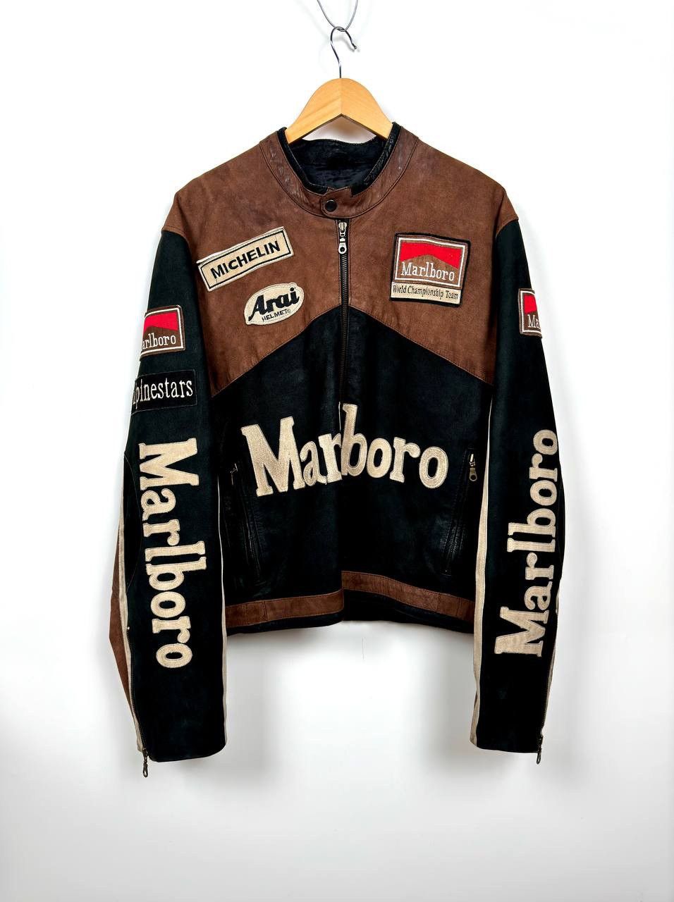 Marlboro × Vintage Vintage Marlboro Racing Leather Jacket Size US XL / EU 56 / 4 - 1 Thumbnail