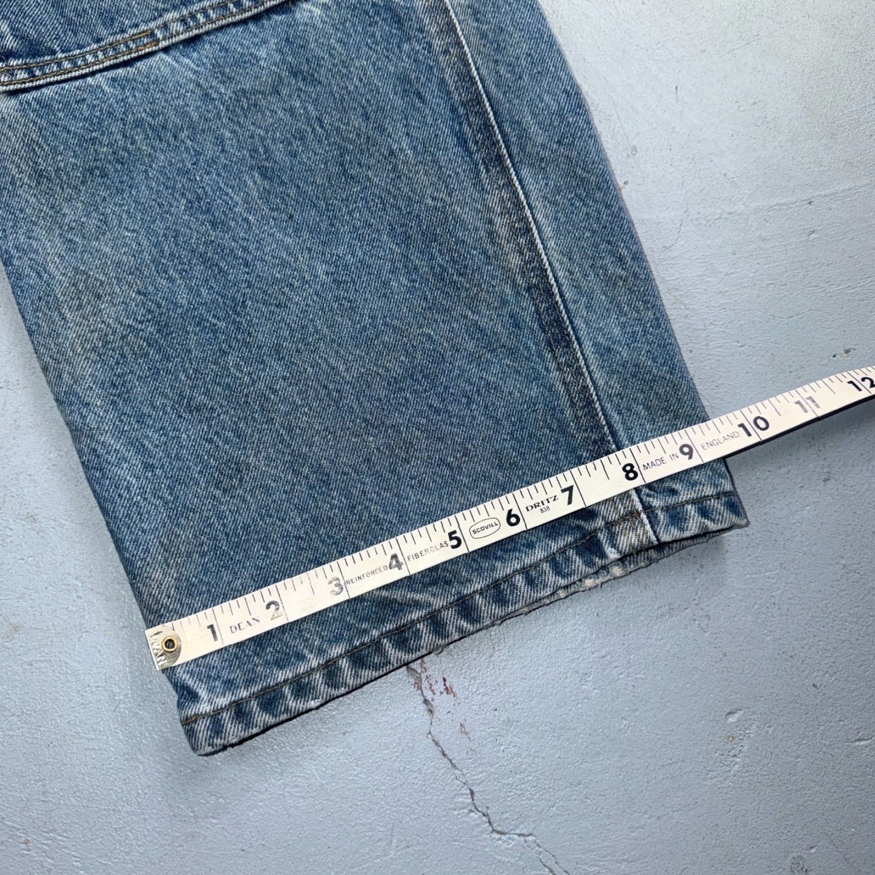 Carhartt VTG Carhartt Jeans Men’s DST 36x32 Double Knee Denim Workwear Thrashed Blue 5-Pocket Logo US Theme Carhartt Vintage Regular Size 36 Mens Jeans Size US 36 / EU 52 - 4 Thumbnail
