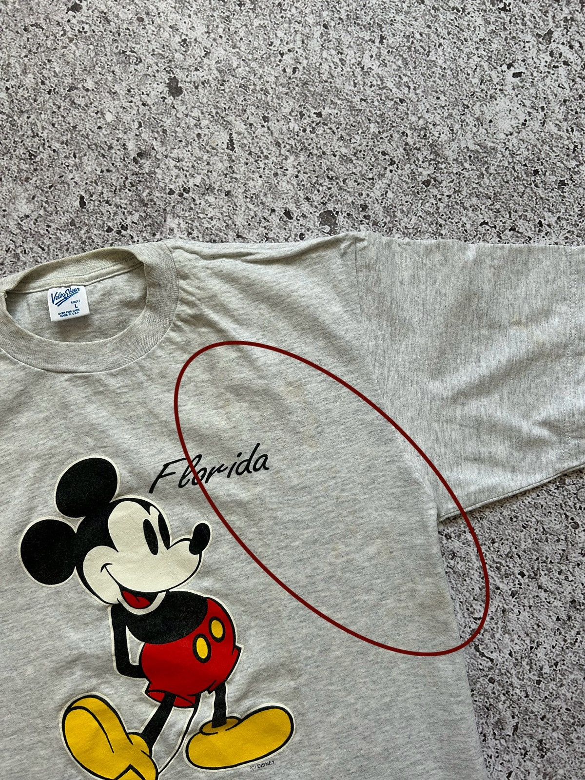 Disney × Mickey Mouse × Vintage Vintage 1990 WALT DISNEY MICKEY MOUSE FLORIDA TEE HYPE Y2K Size US L / EU 52-54 / 3 - 6 Thumbnail