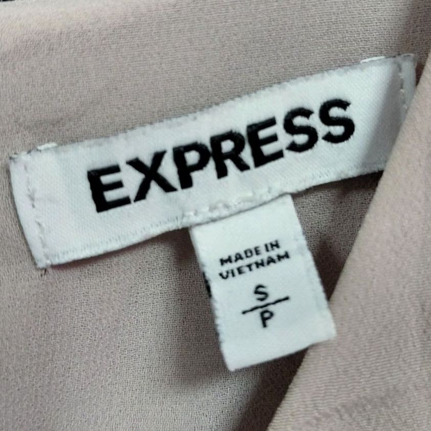 Express Express Beige Solid Polyester Women S Tank Top Size S / US 4 / IT 40 - 5 Thumbnail