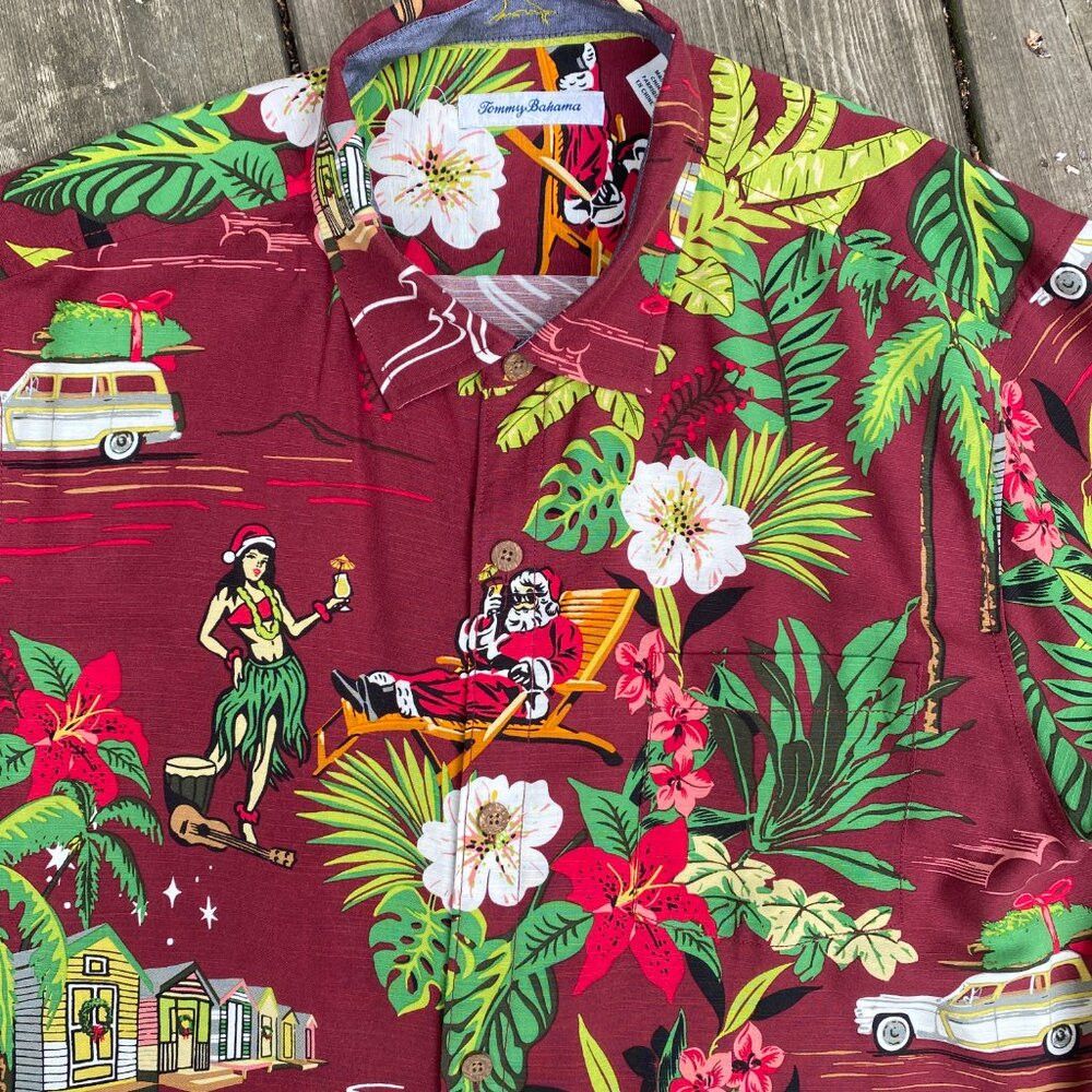 Tommy Bahama Vintage Tommy Bahama Short Sleeve Button Up Shirt Hula Hawa Size US XL / EU 56 / 4 - 6 Thumbnail