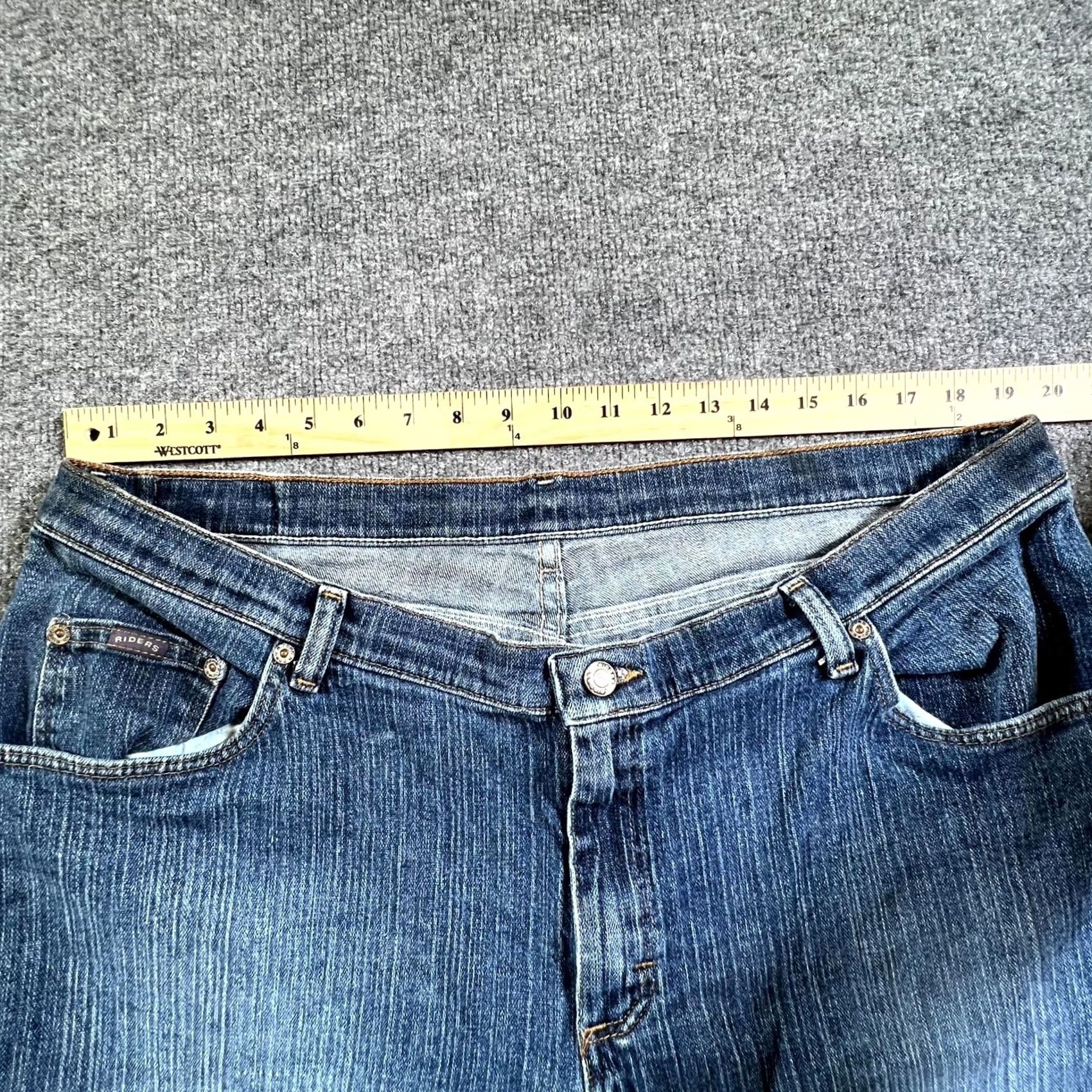 Denime Denim Riders Jeans Women's 20W Blue Medium Wash Straight Leg Western Vintage Size 42" / US 20 - 7 Thumbnail