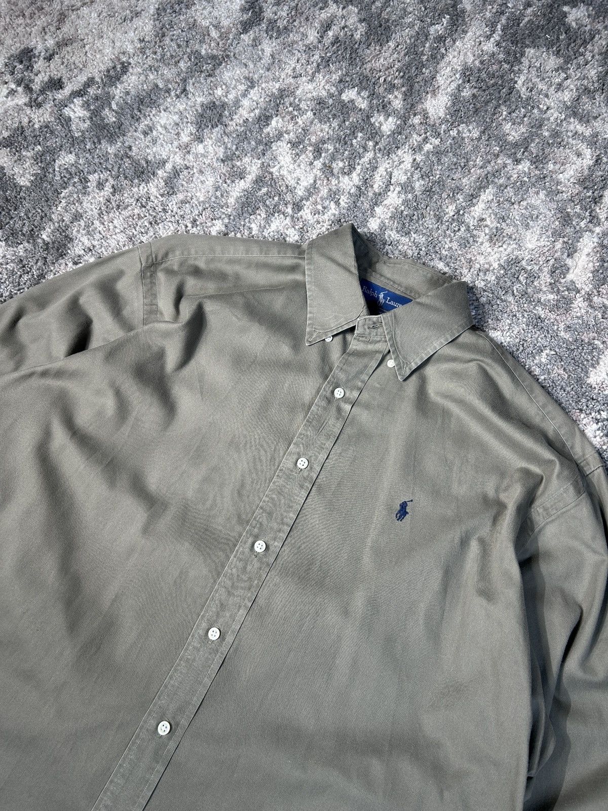 Polo Ralph Lauren × Vintage Vintage Polo Ralph Lauren Khaki Shirt XL Size US XL / EU 56 / 4 - 3 Thumbnail