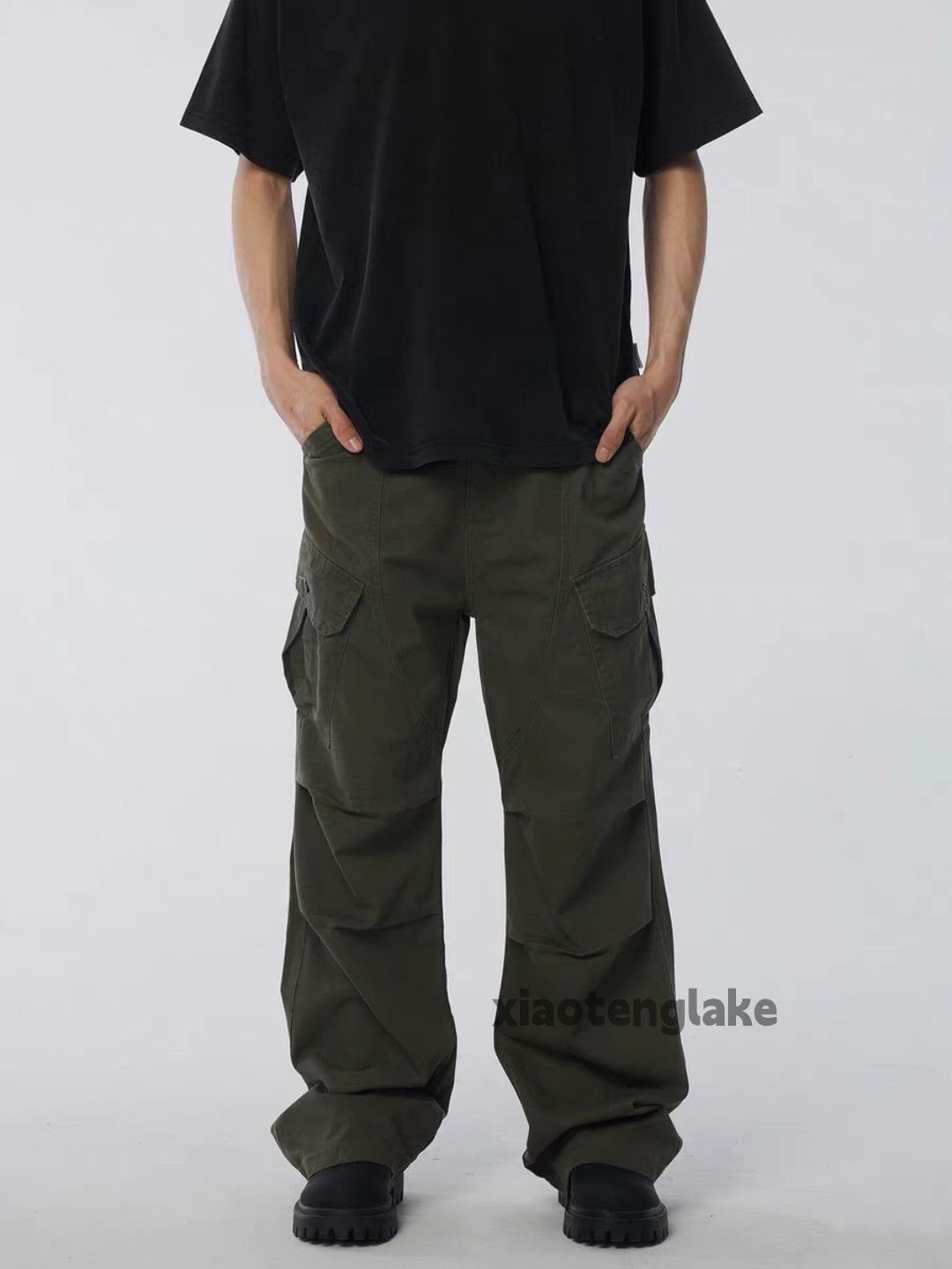 Designer × Vintage washed faded cleanfit yuppie utility pleated cargo pants Size US 28 / EU 44 - 7 Thumbnail