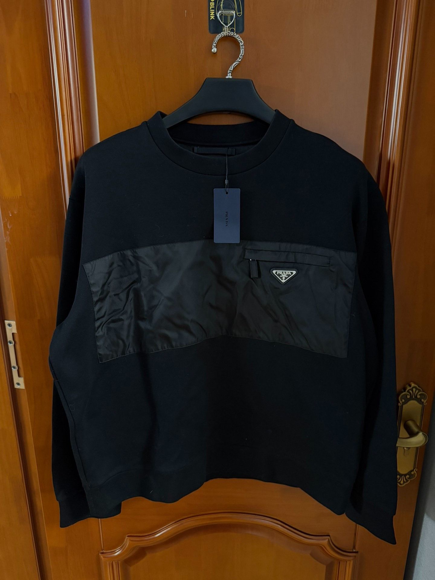 Prada Prada Triangle Logo Nylon Patch Sweatshirt XL Size US XL / EU 56 / 4 - 1 Thumbnail