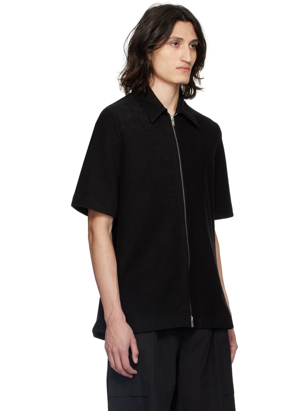 Jil Sander o1mt1gz0625 Zip Shirt in Black Size US L / EU 52-54 / 3 - 2 Thumbnail