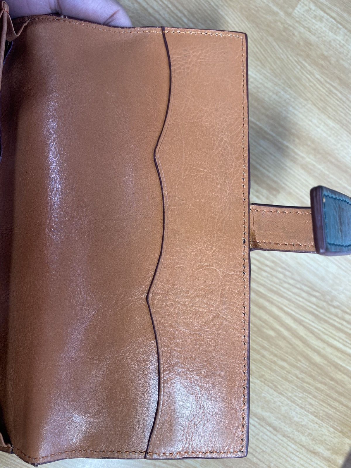 Japanese Brand Green Genuine Leather Long Wallet Size ONE SIZE - 6 Thumbnail