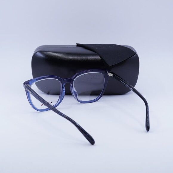 Coach Coach HC6222F 5787 Eyeglasses Blue 53mm Square Frame Size ONE SIZE - 10 Thumbnail