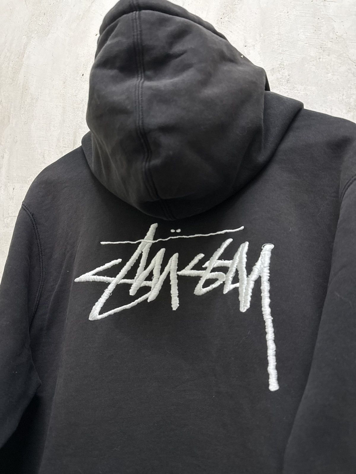 Stussy 2000s Distressed Stussy Signature Sun Faded Hoodie Size US M / EU 48-50 / 2 - 2 Thumbnail