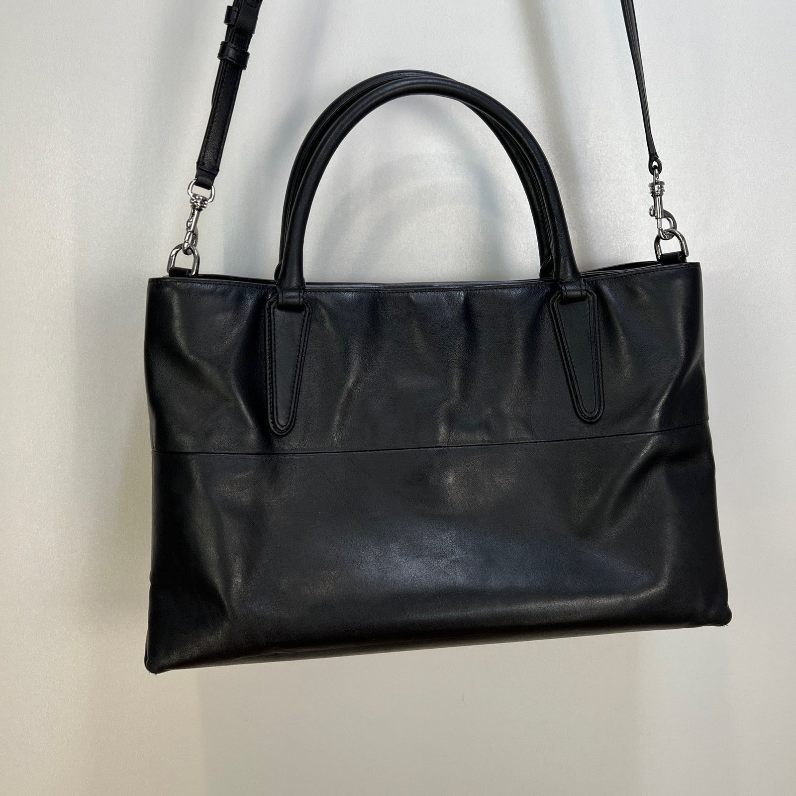 Coach Coach Soft Borough Bag Leather 32291 Handbag Black Size ONE SIZE - 11 Thumbnail
