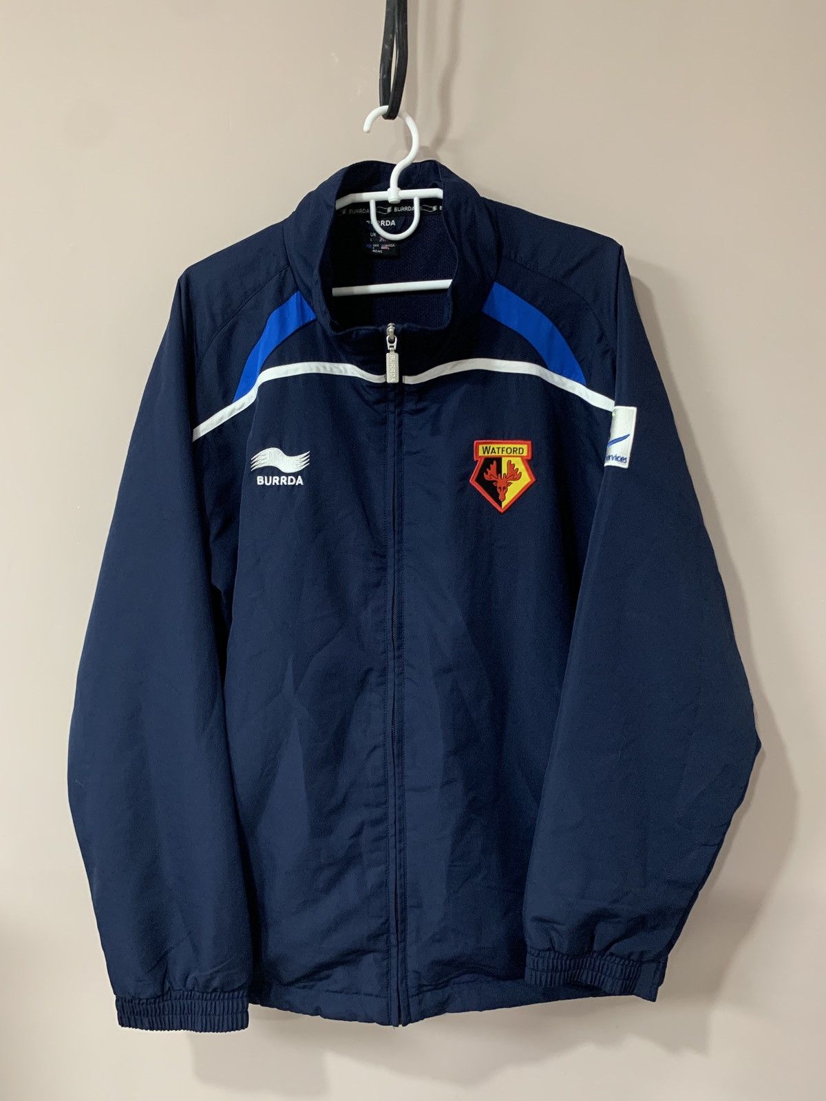 Vintage Watford Zip Football Jacket Burrda Sport Soccer Retro Sz L Size US L / EU 52-54 / 3 - 1 Thumbnail
