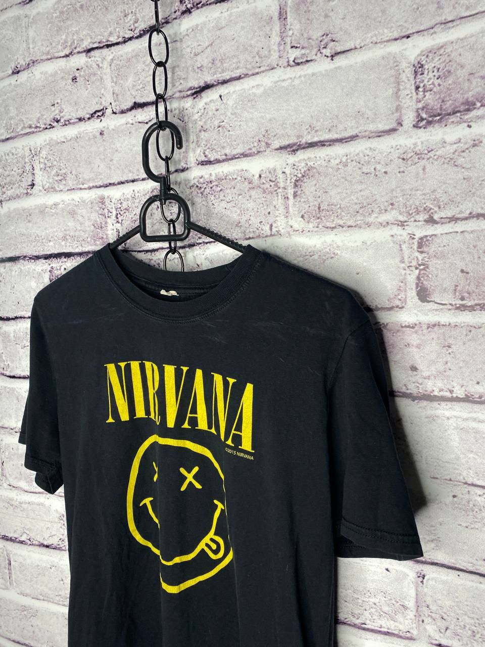Nirvana MENS T-Shirt Vintage Y2K Nirvana Smile Print 2015 Size US S / EU 44-46 / 1 - 2 Thumbnail