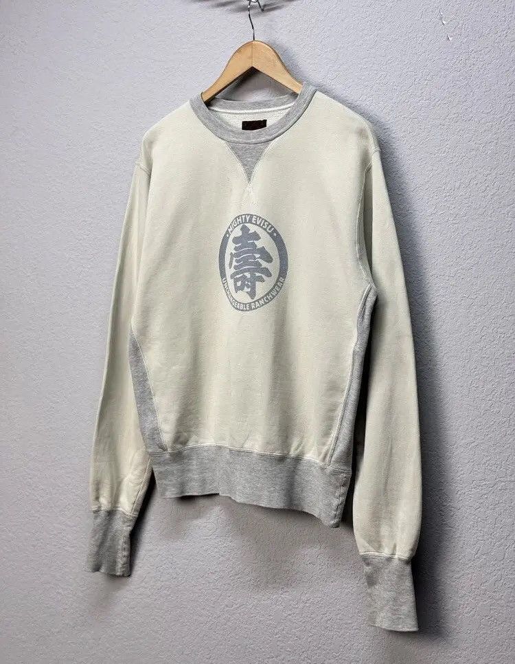 Evisu × Japanese Brand × Vintage Evisu Vintage Sweatshirt Style Faded Effect Big Logo Y2K Size US M / EU 48-50 / 2 - 2 Thumbnail
