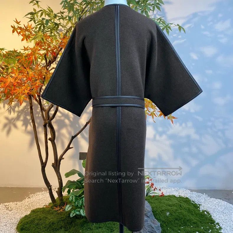 Hermes Hermes Cashmere and Leather Mixed Coat Size XXS / US 00 / IT 34 - 3 Thumbnail
