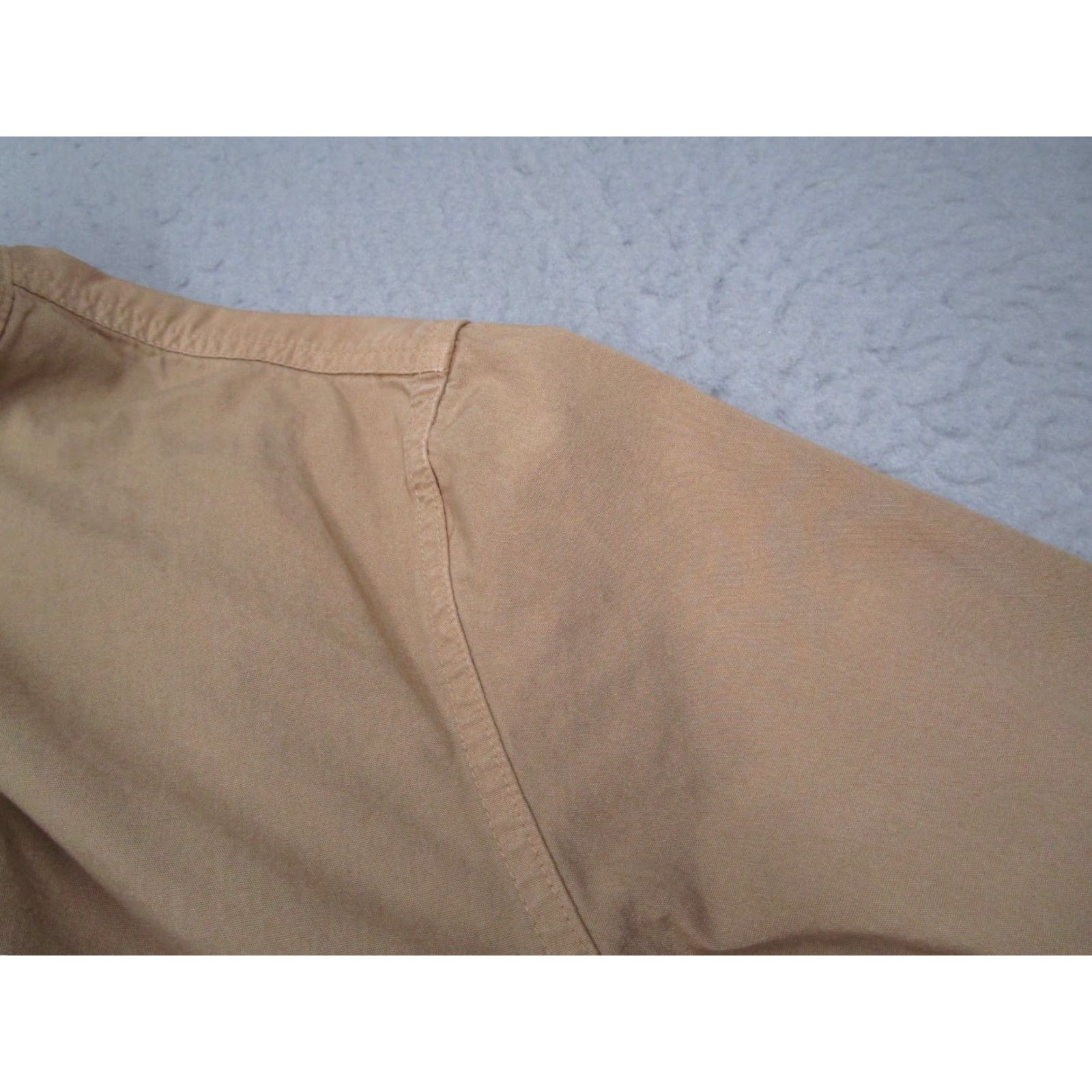 J.Crew J.CREW Men's Large Beige Twill Full Zip Bomber Jacket Military Retro Work Outdoor Size US L / EU 52-54 / 3 - 5 Thumbnail
