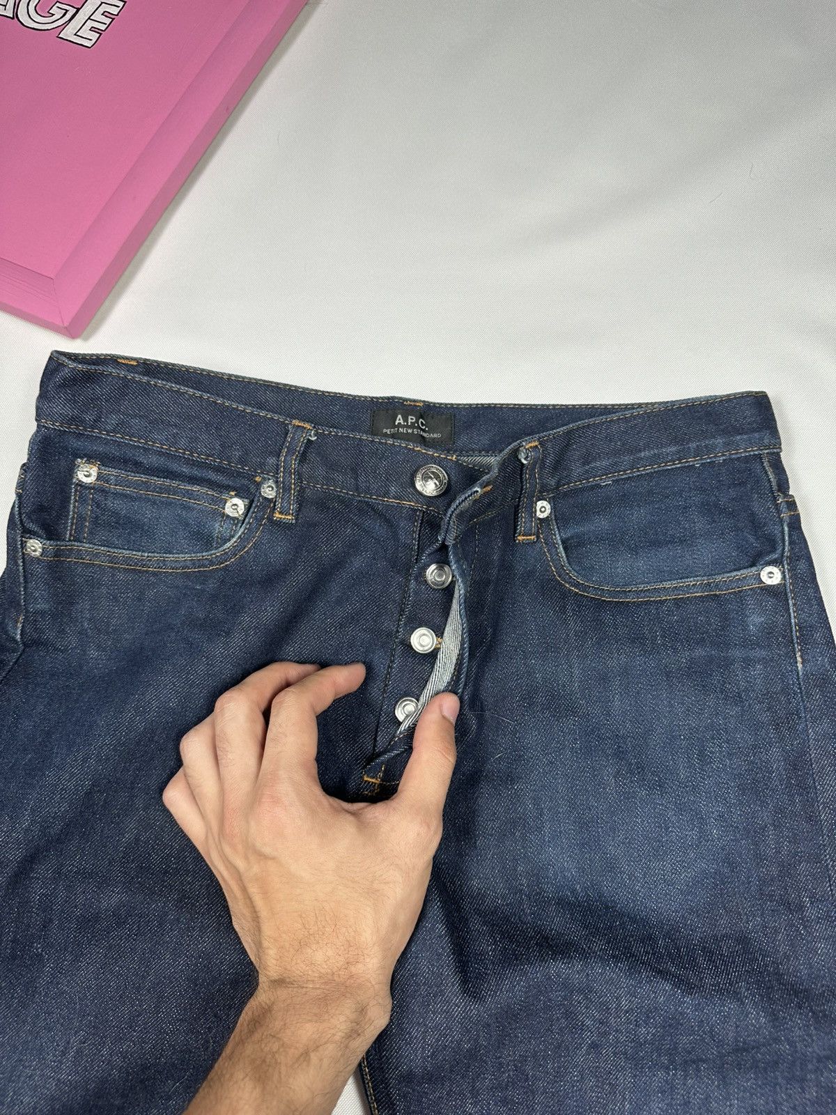 A.P.C. APC Jeans Pants Petit New Standard Classic Basic Denim Size 27" / US 4 / IT 40 - 10 Thumbnail