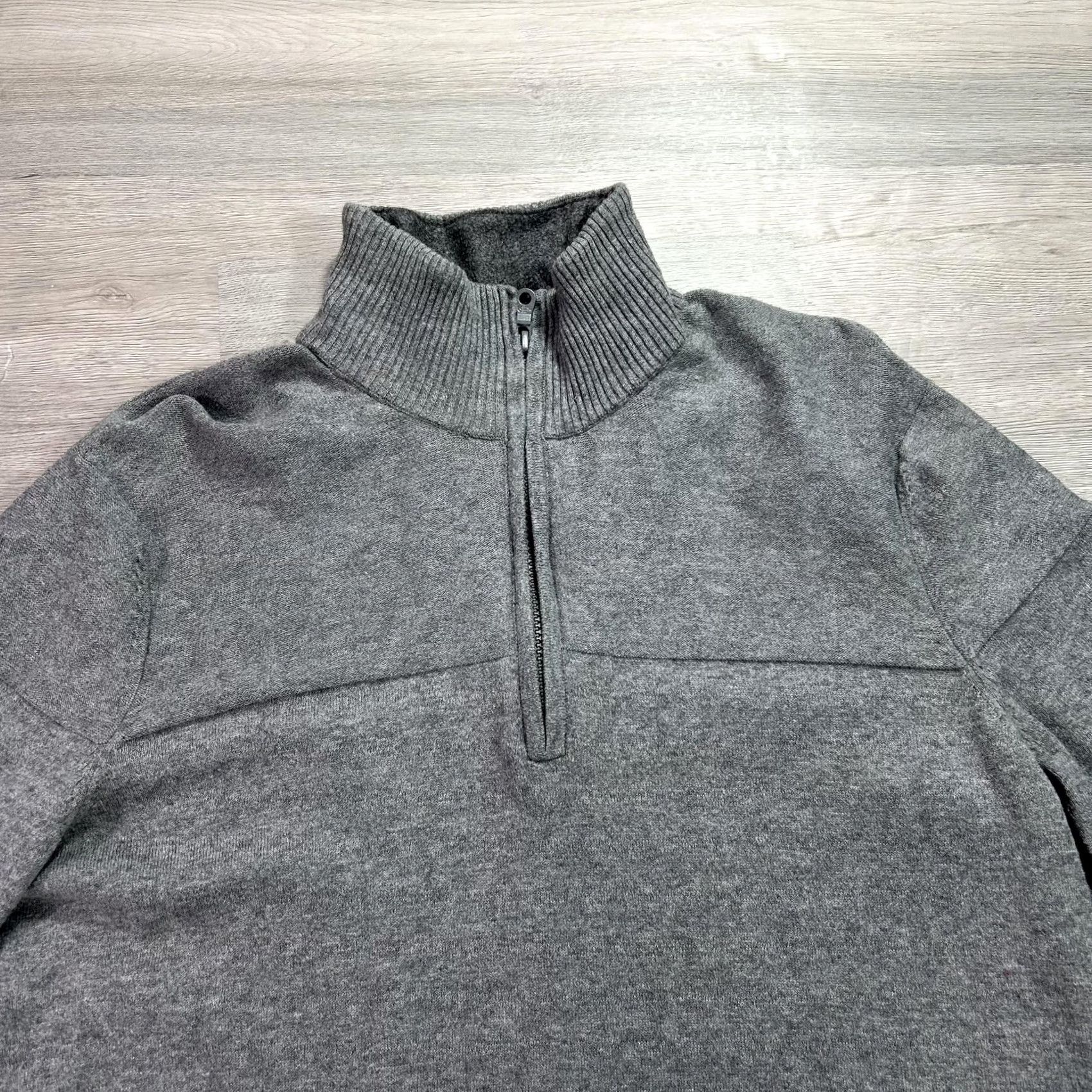 The North Face The North Face Sweater Mens Medium Gray 1/4 Zip Mock Neck Knit Pullover Size US M / EU 48-50 / 2 - 5 Thumbnail