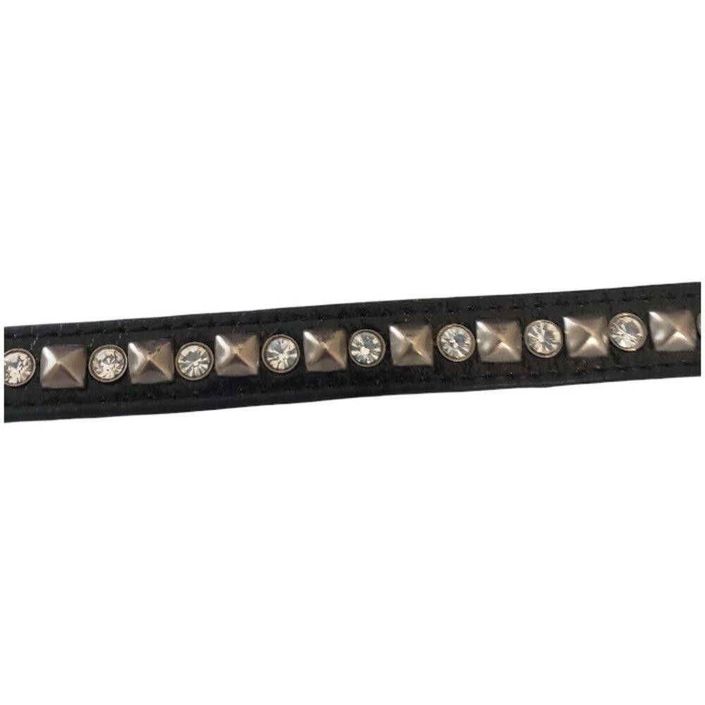Designer Vintage Black Leather Studded Belt Size ONE SIZE - 5 Thumbnail