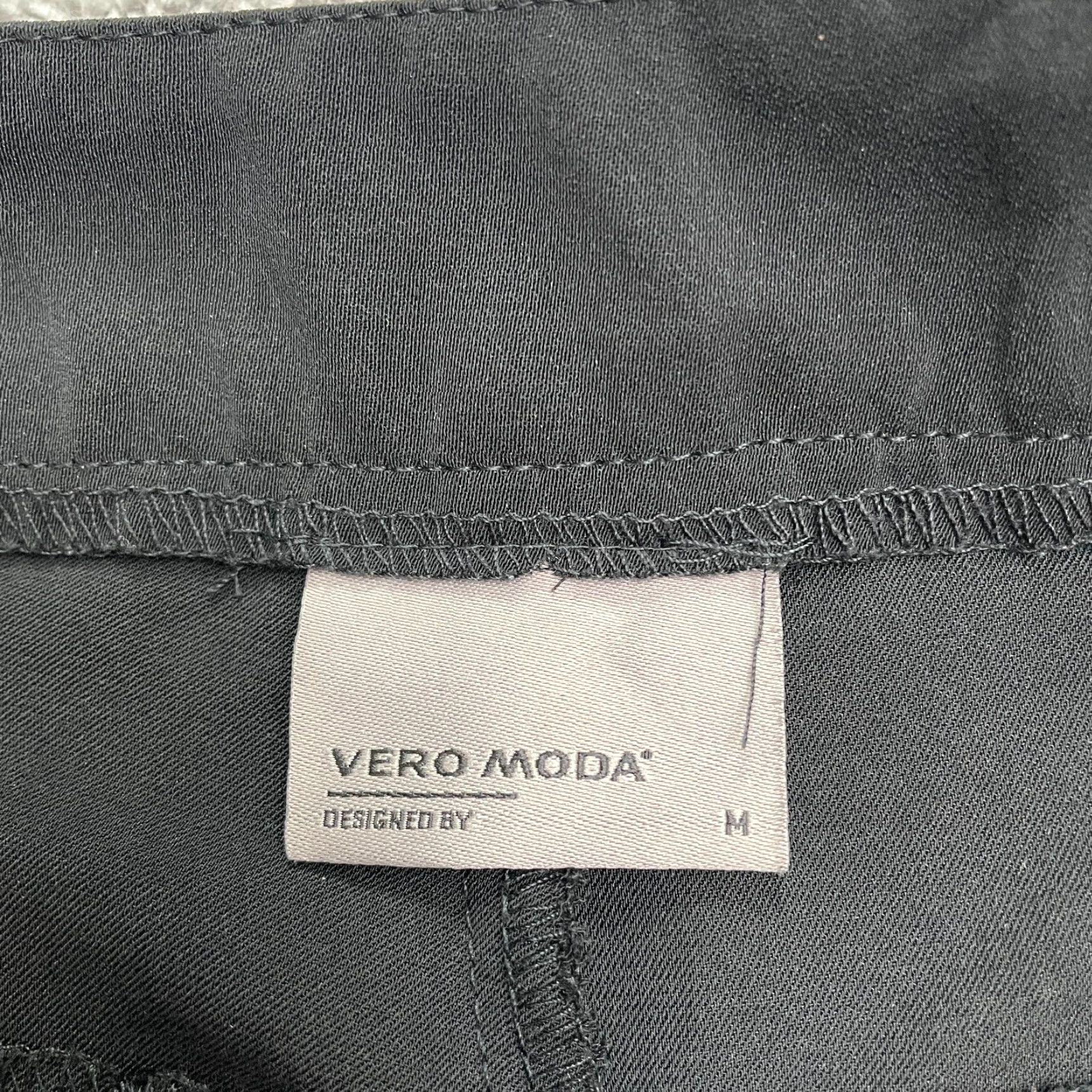 Vintage Vero Moda Pants Womens Medium Black High Rise Straight Leg 30x31 Size 32" / US 10 / IT 46 - 5 Thumbnail