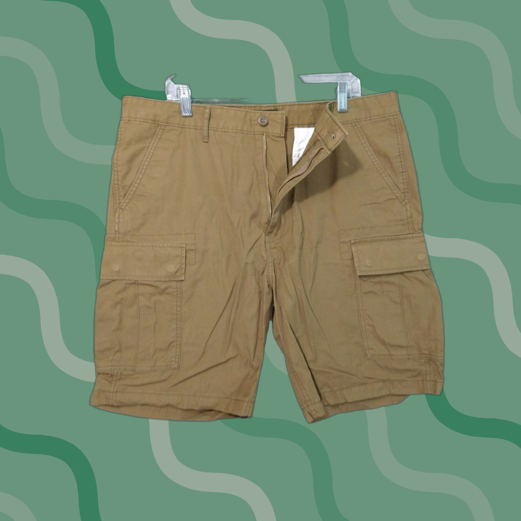 Levi's Levi's Shorts Mens 38 Brown Cargo Military Utility Ripstop Street Wear Grunge Size US 38 / EU 54 - 1 Thumbnail