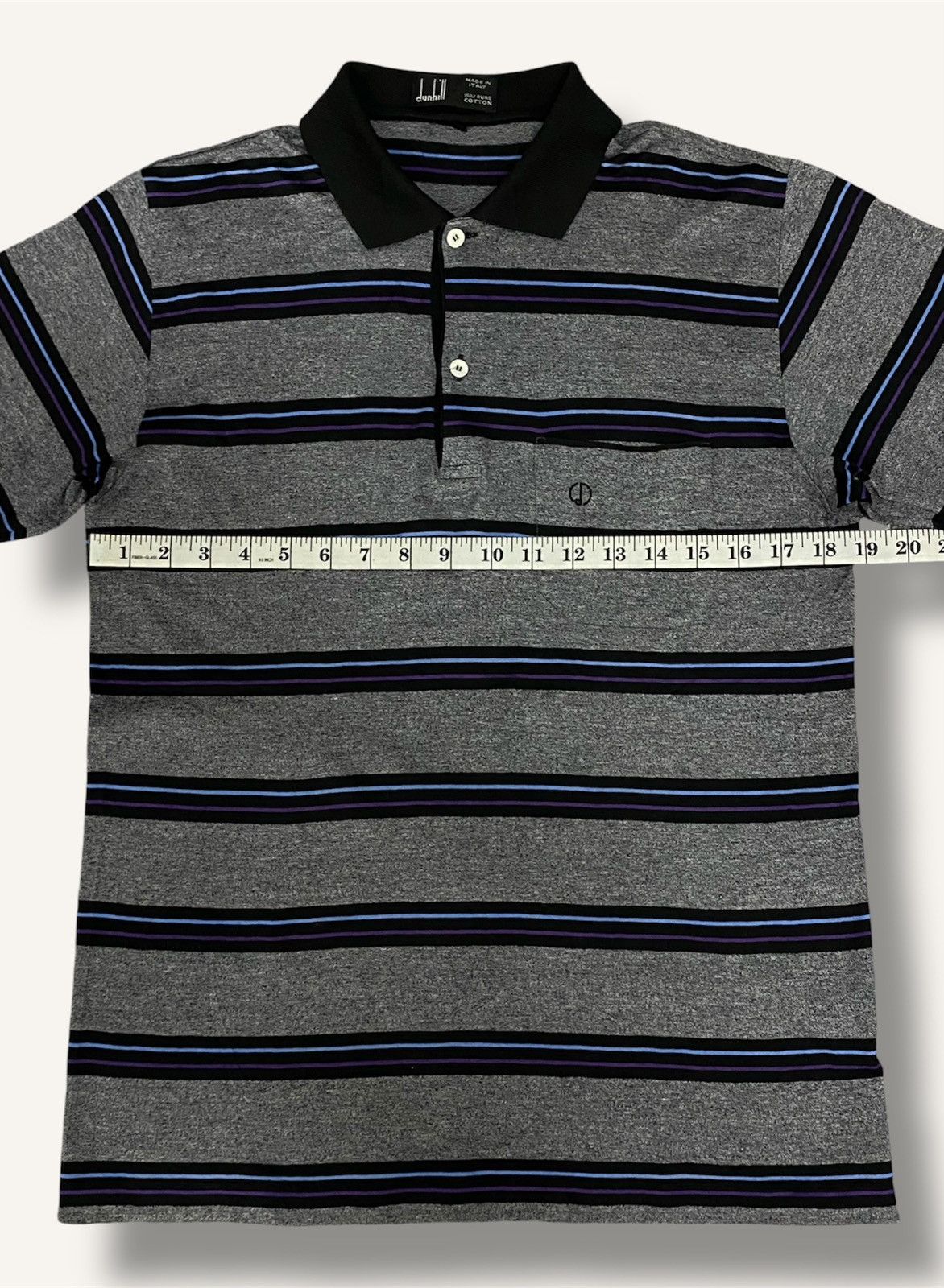 Alfred Dunhill Vintage Dunhill Stripe Polo Single pocket Size US M / EU 48-50 / 2 - 3 Thumbnail