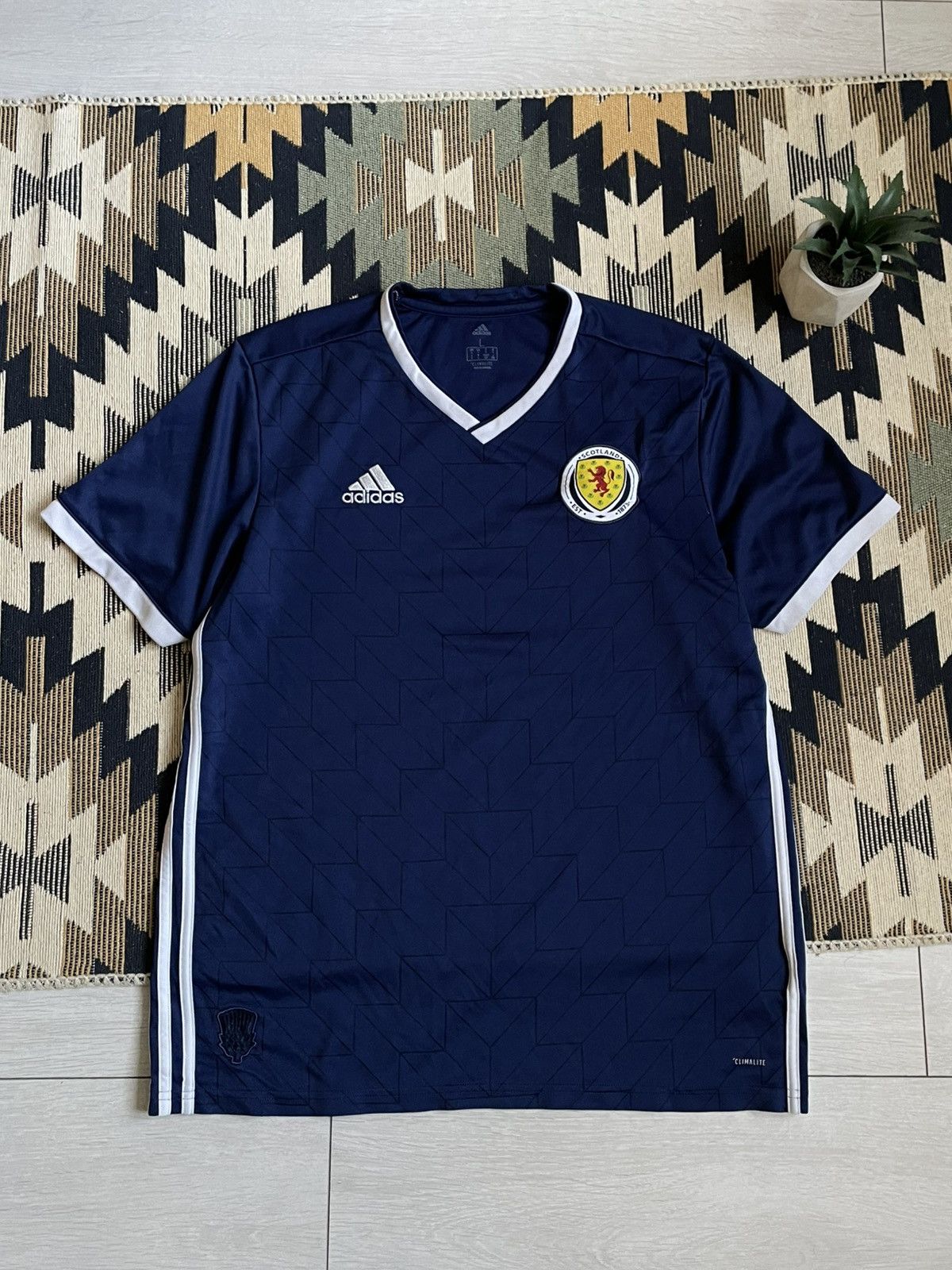 Adidas Adidas Scotland 2017-19 Blockcore Soccer Jersey Size US L / EU 52-54 / 3 - 1 Thumbnail