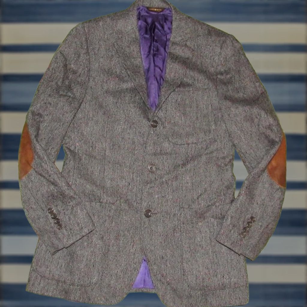 Epaulet EPAULET Blazer Shirt 36R Grey Tweed Donegal Blazer Suit Jacket Men M? Size 36R - 1 Thumbnail