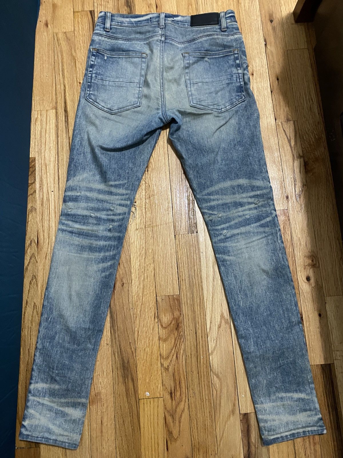 Amiri Amiri Dirty Indigo Broken Jean Size US 31 - 2 Thumbnail